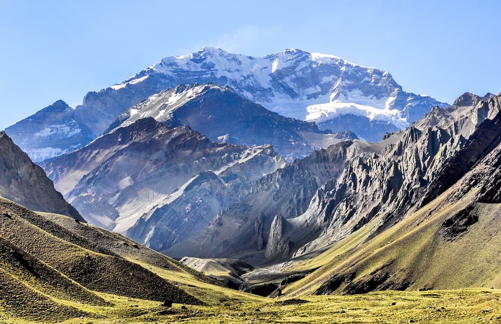 High altitude view of Andean Peaks